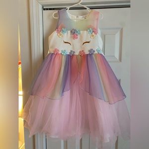 Rainbow unicorn dress